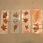 葉っぱや草花でしおりを作ろう