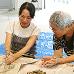 堀田管理③　堀田草取り・稲わらで縄作りをしよ