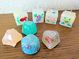 宝石石けんとキャンドル作り
