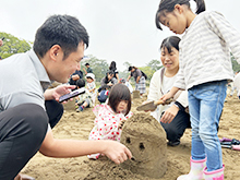 サンドアート体験コーナー