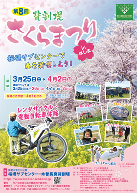 背割堤さくらまつりチラシオモテ面