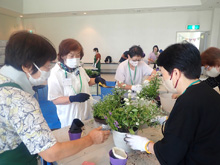 自然体験「夏の寄せ植え体験」