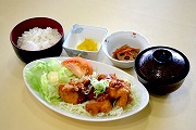 とりから甘酢がけ定食