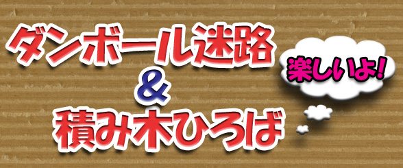 ダンボール迷路&積み木広場