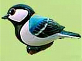 シジュウカラのバッジづくり