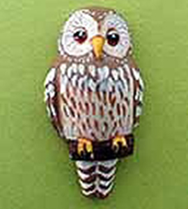 フクロウのバッジづくり