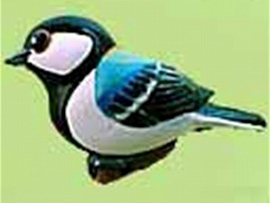 シジュウカラのバッジづくり