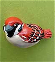 身近な野鳥 スズメのバッジづくり