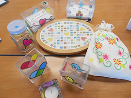 押し花&山の幸染め&グラスアート&タイルクラフト