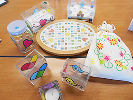 押し花＆山の幸染め＆グラスアート＆タイルクラフト