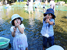真夏のアユのつかみ感謝祭