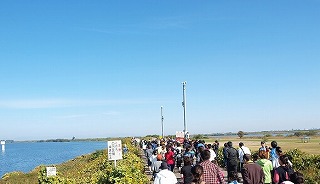 背割堤防ランニング