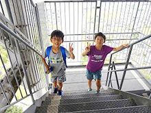 地上１００㍍の階段のぼりに挑戦！