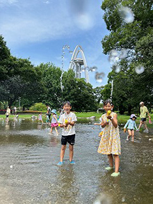 水てっぽうで遊ぼう